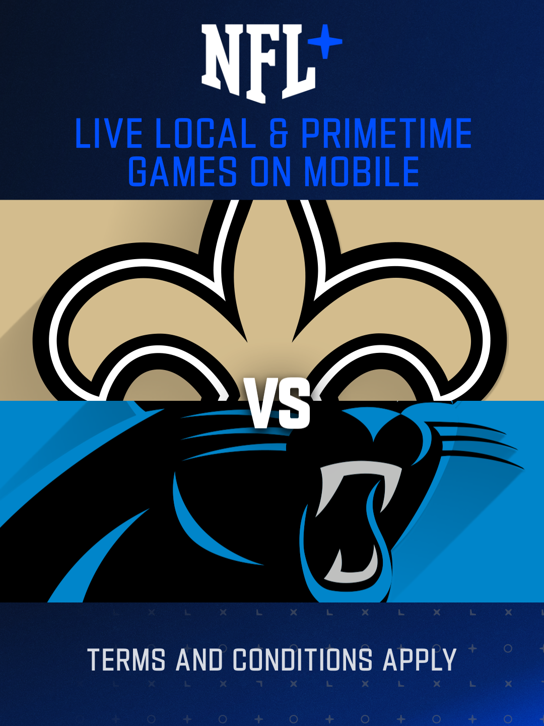 What time is the New Orleans Saints vs. Carolina Panthers game